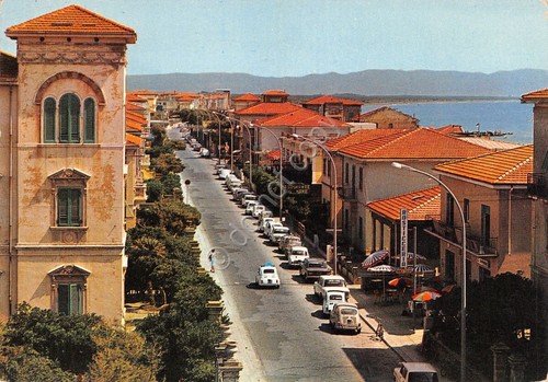 Cartolina Cecina Mare Viale della Vittoria 1973 rosticceria pensione ristorante
