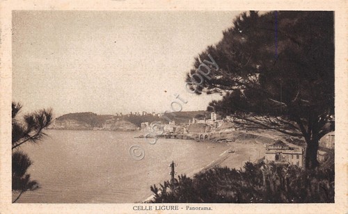 Cartolina Celle Ligure Panorama 1932