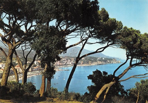 Cartolina Celle Ligure scorcio panoramico dall'alto (Savona)