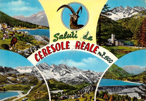 Cartolina Ceresole Reale vedute (Torino)