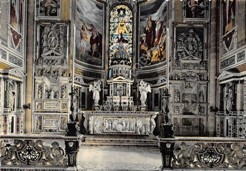 Cartolina Certosa di Pavia Altare Maggiore