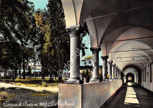 Cartolina Certosa di Pesio Valle Pesio Chiostro 1956