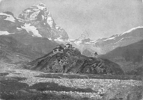 Cartolina Cervinia Casa Alpina S. Bernardo 1953