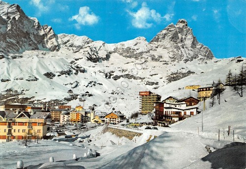 Cartolina Cervinia Panorama generale 1967 (Aosta)