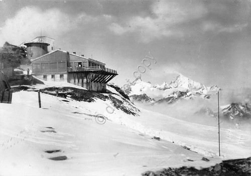 Cartolina Cervinia Plateau Rosà Ristorante su versante Svizzero e la …