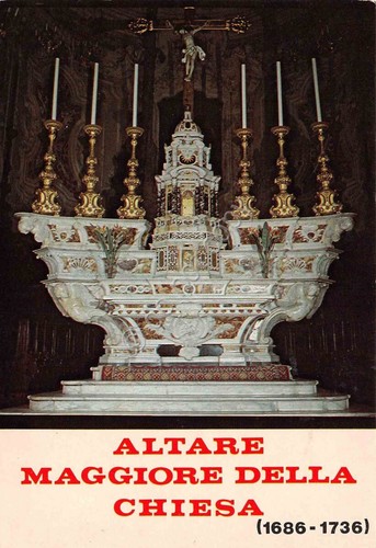 Cartolina Cervo Chiesa S. Giovanni Battista Altare maggiore (Imperia)