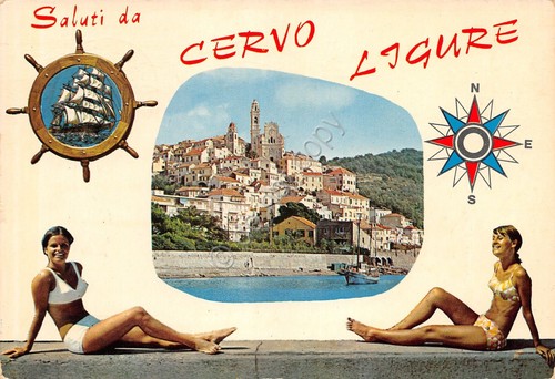 Cartolina Cervo Ligure vedute 1976 Pin Up (Imperia)