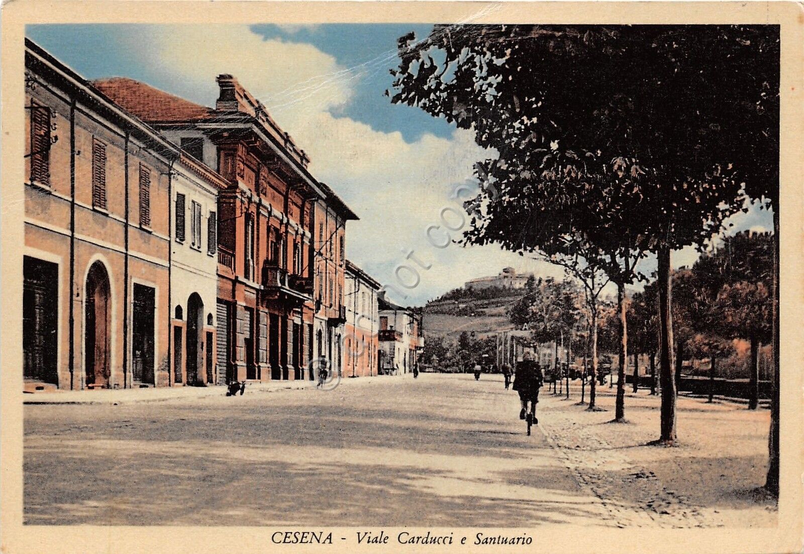 Cartolina Cesena - Via Carducci - Santuario - NVG (Forl)