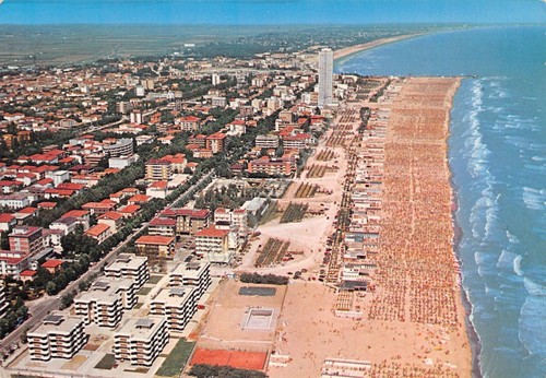 Cartolina Cesenatico Panorama aereo 1980 (Rimini)