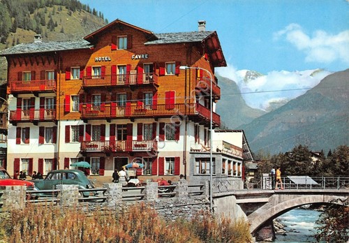 Cartolina Champoluc Albergo Favre Ed. Brunner