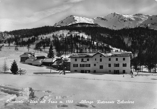 Cartolina Chiamonte Pian del Frais Albergo Belvedere 1959