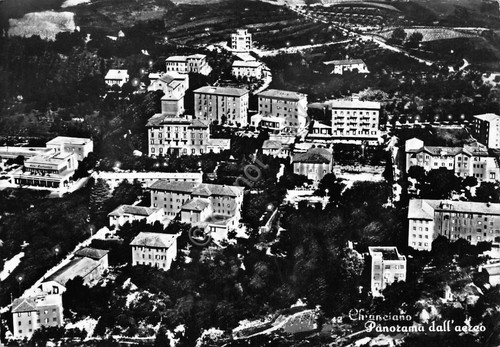Cartolina Chianciano Panorama Aereo 1956