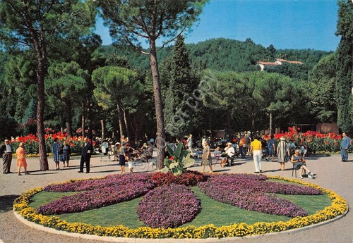 Cartolina Chianciano Sorgente Acquasanta Parco animata 1980