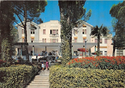 Cartolina Chianciano Terme Albergo Savoia Palazzo Casa Ufficiale in congedo