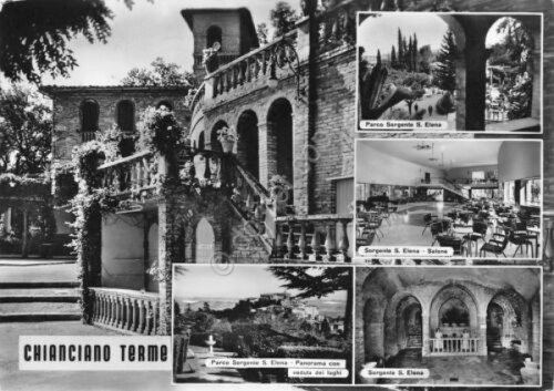 Cartolina Chianciano Terme Vedute varie 1961 (Siena)