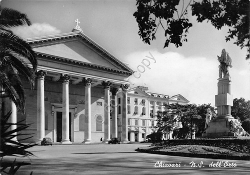 Cartolina Chiavari Chiesa Nostra Signora dell'Orto anni '50