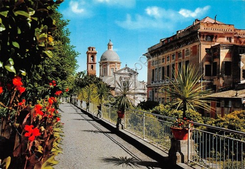 Cartolina Chiavari Chiesa San Francesco Villa Rocca 1973 (Genova)