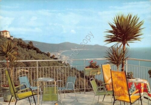 Cartolina Chiavari Hotel Rocks veduta da terrazzo est