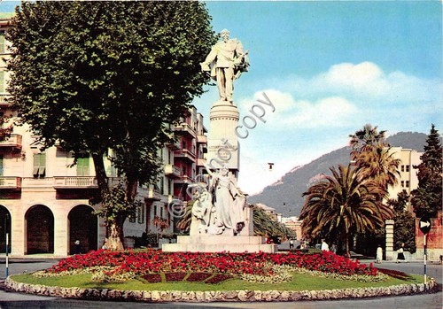 Cartolina Chiavari Monumento a V. Emanuele 1963
