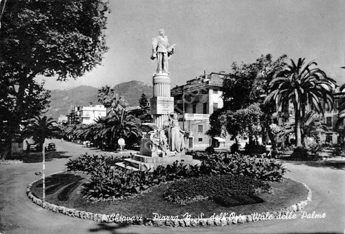 Cartolina Chiavari N.S. dell'Orto Viale delle Palme Monumento 1965
