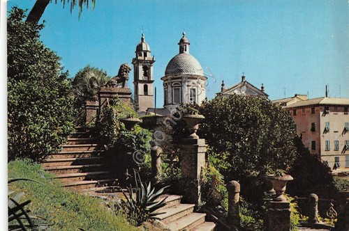 Cartolina Chiavari Parco di Villa Rocca 1986
