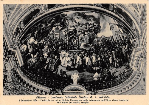 Cartolina Chiavari Santuario Cattedrale Basilica N.S. dell'Orto edicola
