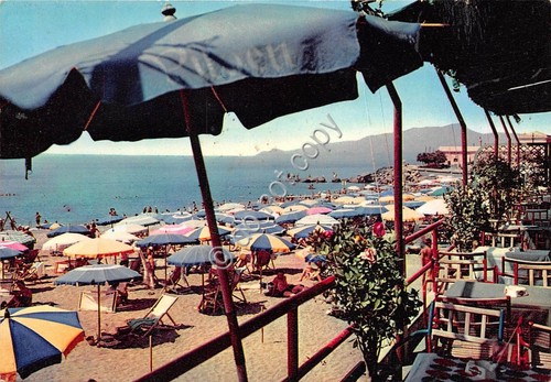 Cartolina Chiavari Spiaggia Lido 1963