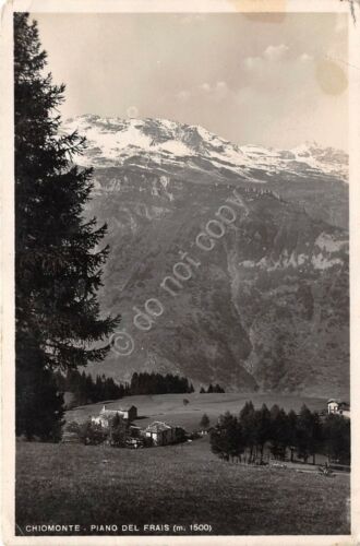 Cartolina Chiomonte Piano del Frais panorama 1939