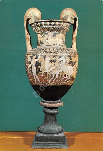 Cartolina Chiusi Museo Etrusco Anfora Etrusca (Siena)