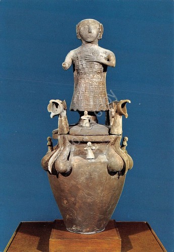 Cartolina Chiusi Museo Etrusco Cinerario Paolozzi (Siena)