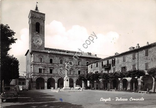 Cartolina Cingoli Palazzo Comunale (Macerata)