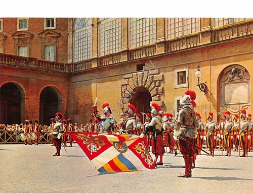 Cartolina Città del Vaticano Guardie Svizzere Il Giuramento