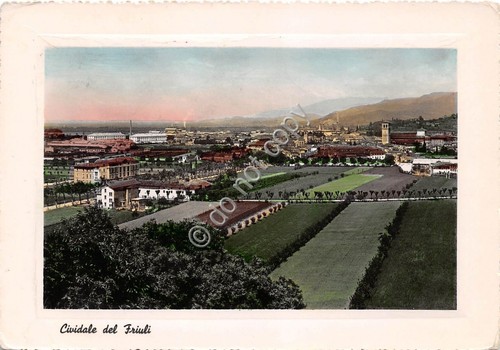 Cartolina Cividale del Friuli Panorama 1952