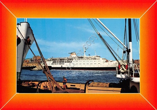 Cartolina Civitavecchia Porto Traghetto per la Sardegna Nave