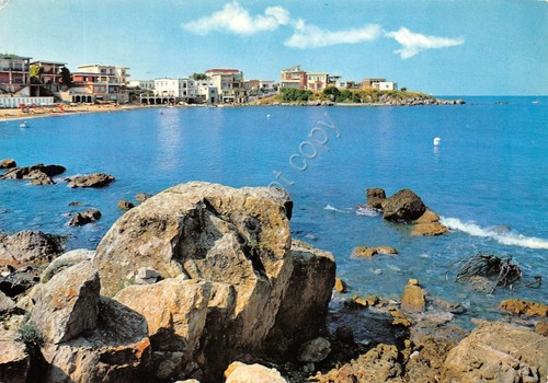 Cartolina Civitavecchia Sant' Agostino Scogliera e litorale 1975 (Roma)