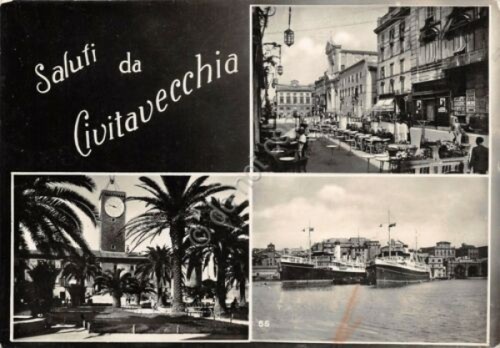 Cartolina Civitavecchia vedute varie