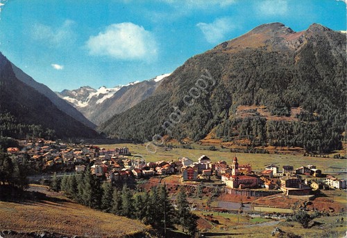 Cartolina Cogne panorama e Gran Paradiso Ed SACAT