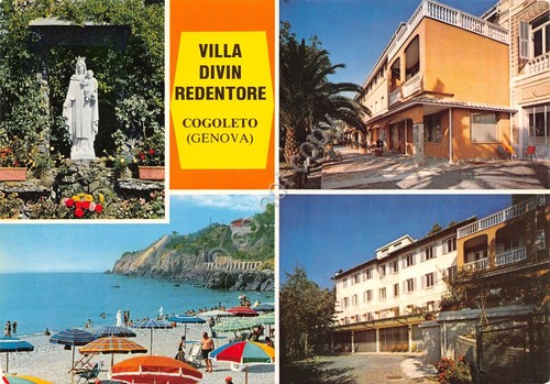 Cartolina Cogoleto Villa Divin Redentore Suore Carmelitane vedute varie