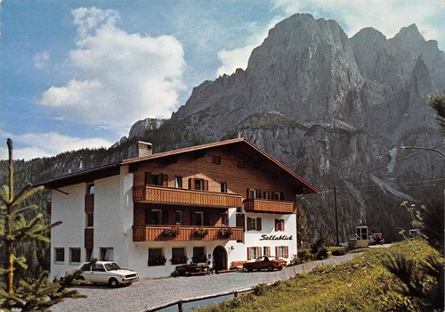 Cartolina Colfosco in Badia Pensione Sellablick