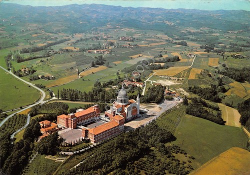Cartolina Colle Don Bosco Asti panorama 1973