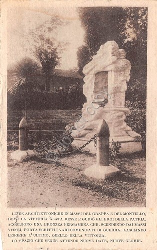 Cartolina Collegio Militare Roma lapide Vittoria Alata Massi del Grappa …