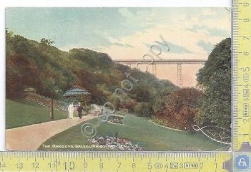 Cartolina Collotype - Saltburn - The Gardens - per Congo …