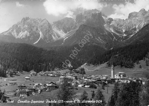 Cartolina Comelico Superiore Padola Panorama Verso Monte Aiarmola 1954