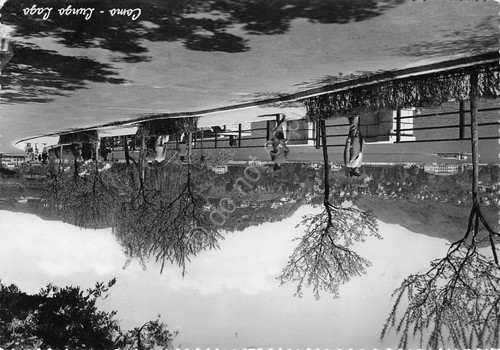 Cartolina Como Lungo lago animata 1967