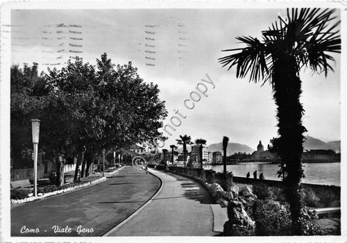 Cartolina Como Viale Geno 1958