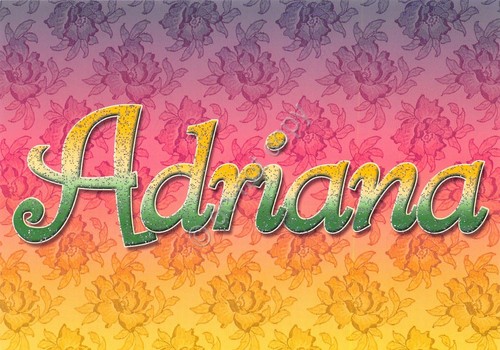 Cartolina con nome Adriana La mia cartolina che brilla etimologia …