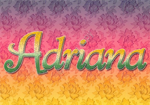 Cartolina con nome Adriana La mia cartolina che brilla etimologia …