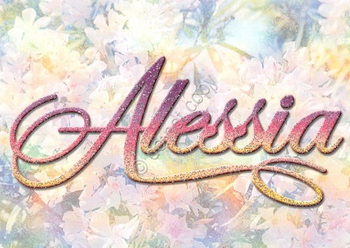 Cartolina con nome Alessia serie La mia cartolina che brilla …