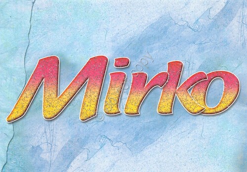 Cartolina con nome Mirko La mia cartolina che brilla etimologia …