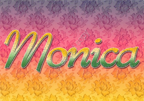 Cartolina con nome Monica La mia cartolina che brilla etimologia …